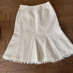 23区　ツイードマーメイドスカート　アイボリー