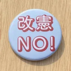 憲法改正 反対 缶バッジ 改憲 44mm