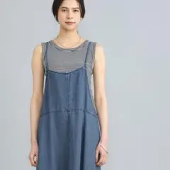 美品　coen BASICフライスタンクトップ L 細ボーダーのサムネイル