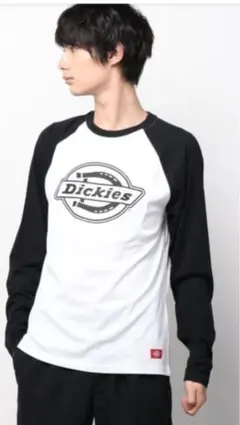 新品タグ付きDickiesディッキーズロゴ ラグランロンTサイズL