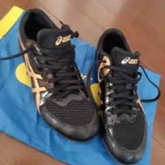 asics 野球 スパイク ブラック オーダーヌバック - メルカリ