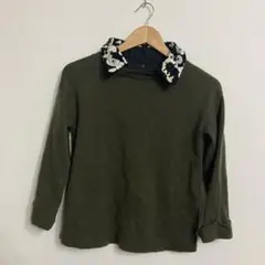 美品★グレースコンチネンタル 花柄刺繍襟 袖カットソー　ダイアグラム