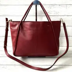 ✨美品✨SAZABY サザビー　レザートートバッグ S ショルダー　2WAY 赤のサムネイル