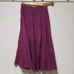earth music&ecology パープル　フレアスカート フリーサイズ