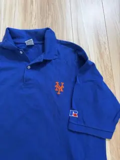 ラッセル　NYロゴ刺繍　ビッグサイズポロシャツ　アメリカ古着　90年代のサムネイル