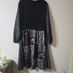 IS Scolar 花柄ロングワンピース 長袖