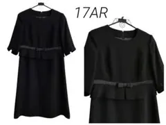 未使用 大きいサイズ 17AR 3L ブラックフォーマル礼服ワンピース 冠婚葬祭