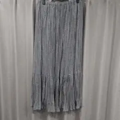 AMERICANHOLIC　青系花柄ロングスカート Lサイズ