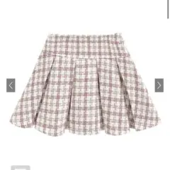 インパン裏地付ツイードチェックミニスカート[dk1278]