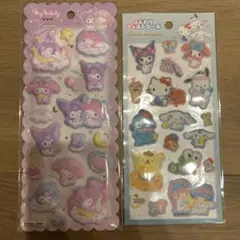 ふんわりフェルトシール　サンリオ　マイメロ　クロミ　シール