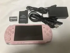 PSP3000ピンク、バッテリーパック、充電器、メモリースティック付き