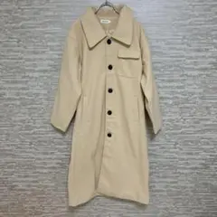 ジュノア✨ベージュ ロングコート Lサイズ アウターのサムネイル