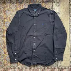 90s Ralph Lauren ブラック 長袖シャツ Lサイズ ヴィンテージ