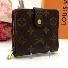 【極美品】箱付き！ルイヴィトン モノグラム ラウンドファスナー　二つ折り財布