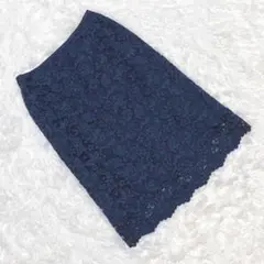 『ユナイテッドアローズ』 (38) 花柄総レースタイトスカート ひざ丈 日本製