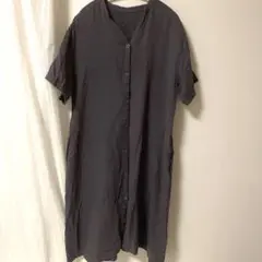 ELFINDOLL マタニティパジャマ半袖 ワンピース 前開き　ボタン　M〜L