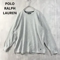 ポロラルフローレン サーマル ワッフル ロンT 灰 グレー M 刺繍ロゴ　長袖のサムネイル