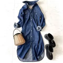 美品✨ポロラルフローレン デニムシャツワンピース XS ブルー ウエスタン