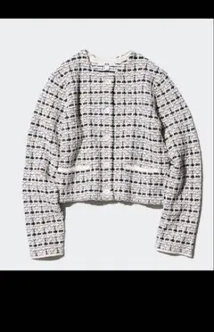 UNIQLO ユニクロ　ニットショートジャケット オフホワイト M 新品