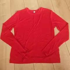GU 長袖カットソー レッド M