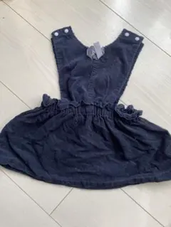 プティマイン　コーデュロイ　ジャンパースカート　ワンピース　重ね着