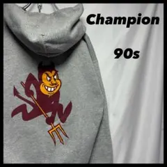 古着　90s champion パーカー　背面プリント　26