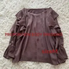 L♦︎美品プロポーションボディドレッシング　ラッフルスリーブブラウス　M