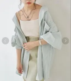 Chico ストライプブロッキングシャツ