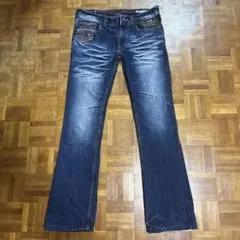 美品 semantic design パイソン レザー ブーツカット デニム - メルカリ