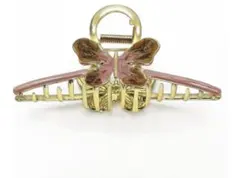 ヘアクリップ❣️大きめ 胡蝶 バンスクリップ 髪留め ピンク　可愛い　蝶々