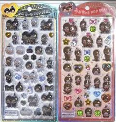 おまけつき　正規品　もんちっち　うるちゅるポップシール　2枚セット