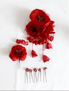 髪飾り　着物　花　かんざし　卒業式　成人式　七五三