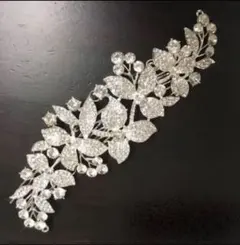 ヘッドドレス　ボンネ　小枝リーフモチーフ