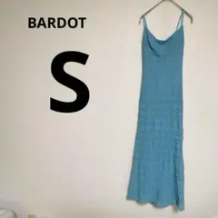 1点物❣海外古着✨BARDOT 水色 キャミロングワンピース S 花 フラワー