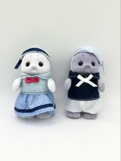 【新品】シルバニアファミリー　アザラシ　お父さん　お母さん　16