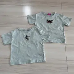 Disney ミッキーマウス ミニーマウス Tシャツ 2枚セット 100センチ