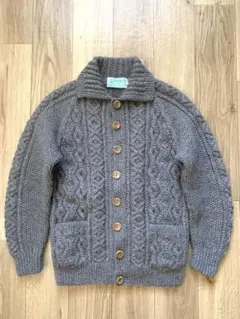 インバーアラン カーディガン 3A スコットランド製 グレー Mサイズ