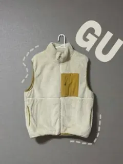《美品》フリース ベスト クリーム色