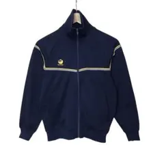 90s アシックス　トラックジャケット　ヴィンテージ　ジャージ　ネイビー　日本製