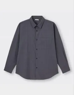 ブロードリラックスフィットシャツ　チェック　長袖　S