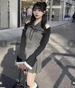 OLIVE des OLIVE ノースリーブシャツワンピース