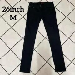 FOREVER 21【26㌅/M】ブラックスキニーデニムパンツ デニム ズボンのサムネイル