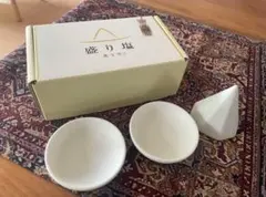 値下げ【新品・未使用】神棚用 白い陶器 塩と器セット