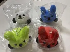 ウサギ型キーチェーンぬいぐるみセット