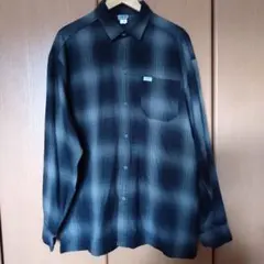 CALTOP キャルトップ オンブレ チェックシャツ ブラック×チャコール