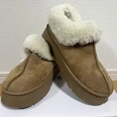 厚底ムートンショートブーツ[zr1092] キャラメル