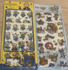 ミニオン　トムジェリ　3Dシール　2