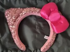 【美品】USJキティ カチューシャ ピンク スパンコール