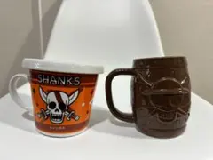 ワンピース マグカップ２個セット 樽型 麦わら海賊団 シャンクス 赤髪 ジャンプ