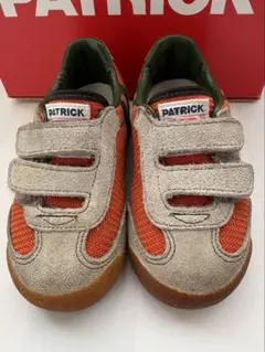 PATRICK キッズスニーカー オレンジ/グレー　14cmのサムネイル